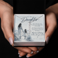 To My Daughter (There Will Come A Day) Vertical Name Necklce