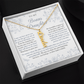 Bonus Daughter (Always In My Heart) Custom Name Necklace Blue Chinoiserie