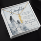 To My Daughter (There Will Come A Day) Vertical Name Necklce