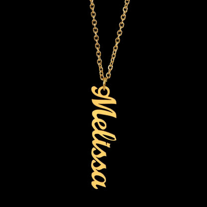 To My Daughter Custom Vertical Name Necklace