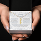 Bonus Daughter (Always In My Heart) Custom Name Necklace Blue Chinoiserie