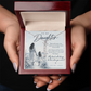 To My Daughter (There Will Come A Day) Vertical Name Necklce
