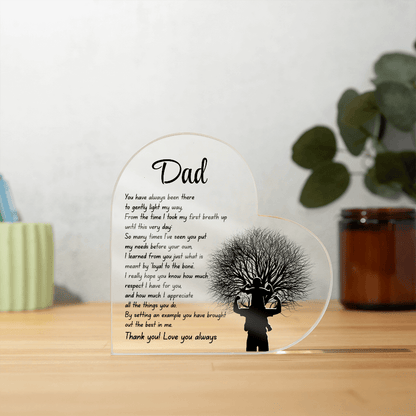 Dad Acrylic Gift Heart Shaped