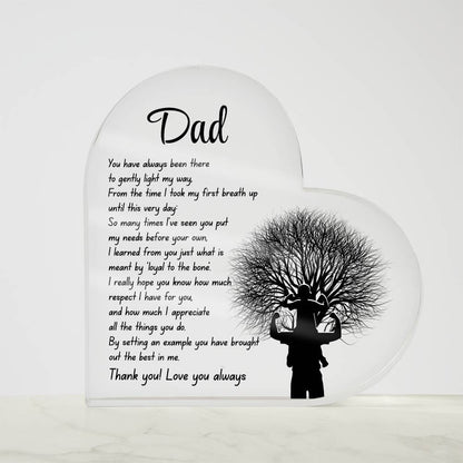 Dad Acrylic Gift Heart Shaped