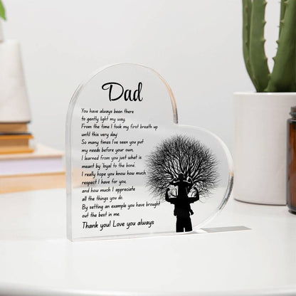 Dad Acrylic Gift Heart Shaped