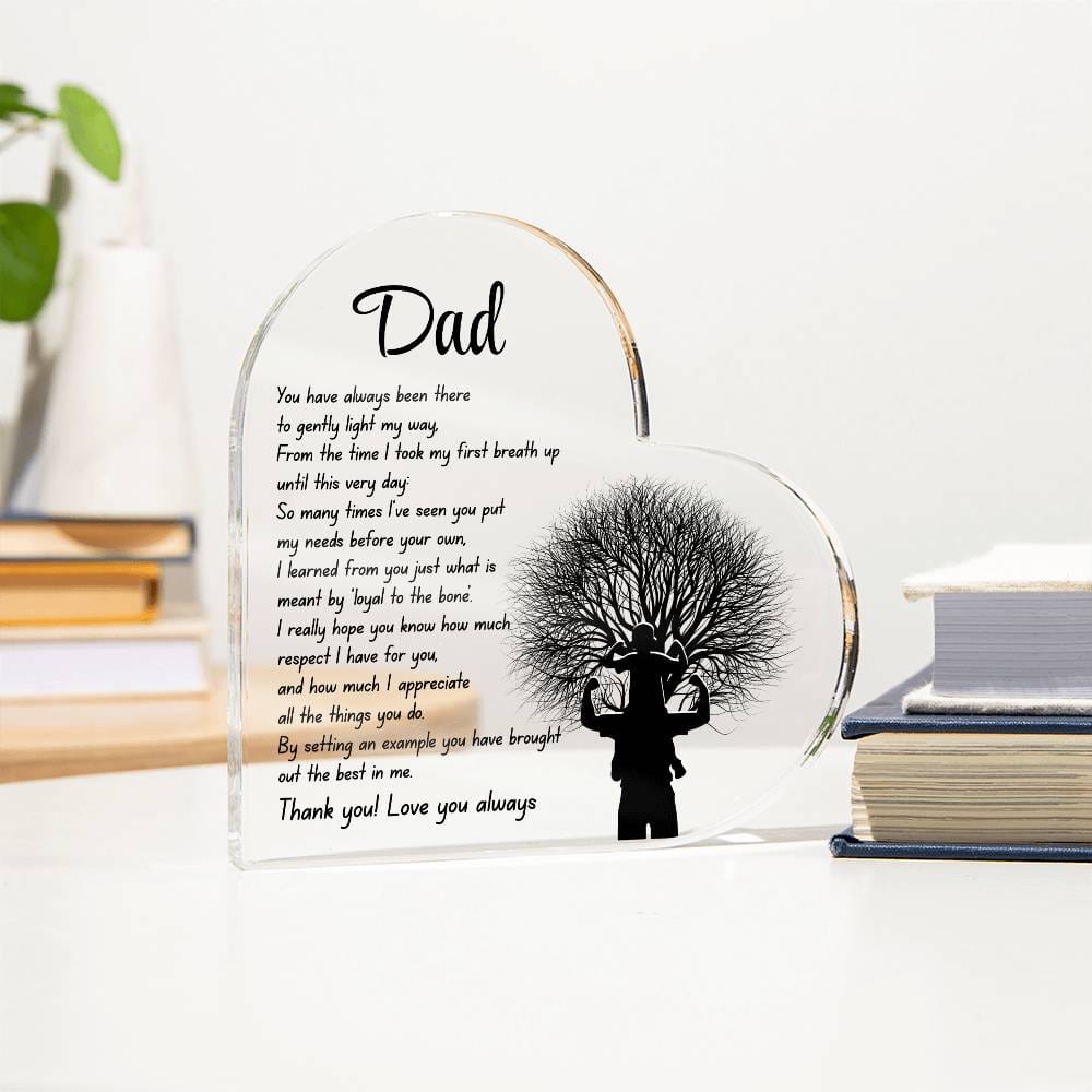 Dad Acrylic Gift Heart Shaped
