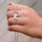 Grandma Custom Engraved Birthstone Footprint Necklace | Heart Of Our Family