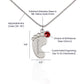 Grandma Custom Engraved Birthstone Footprint Necklace | Heart Of Our Family