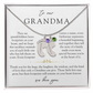 Grandma Custom Engraved Birthstone Footprint Necklace | Heart Of Our Family