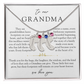 Grandma Custom Engraved Birthstone Footprint Necklace | Heart Of Our Family