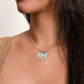 Grandma Custom Engraved Birthstone Footprint Necklace | Heart Of Our Family