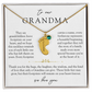 Grandma Custom Engraved Birthstone Footprint Necklace | Heart Of Our Family