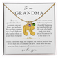Grandma Custom Engraved Birthstone Footprint Necklace | Heart Of Our Family
