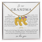 Grandma Custom Engraved Birthstone Footprint Necklace | Heart Of Our Family