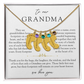 Grandma Custom Engraved Birthstone Footprint Necklace | Heart Of Our Family