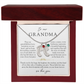 Grandma Custom Engraved Birthstone Footprint Necklace | Heart Of Our Family