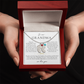 Grandma Custom Engraved Birthstone Footprint Necklace | Heart Of Our Family