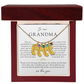 Grandma Custom Engraved Birthstone Footprint Necklace | Heart Of Our Family