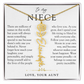 Niece Birth Flower Custom Name Necklace | There's Only One You