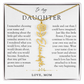 Daughter Birth Flower Custom Name Necklace | Watching You Bloom