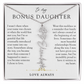 Bonus Daughter Birth Flower Custom Name Necklace | Chosen By Heart