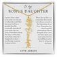 Bonus Daughter Birth Flower Custom Name Necklace | Chosen By Heart