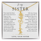 Sister Birth Flower Custom Name Necklace | Your Name is Part of My Story
