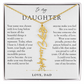 Daughter Birth Flower Custom Name Necklace | Wear Your Name Proudly