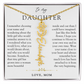 Daughter Birth Flower Custom Name Necklace | Watching You Bloom