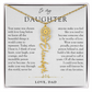 Daughter Birth Flower Custom Name Necklace | Wear Your Name Proudly