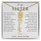 Sister Birth Flower Custom Name Necklace | Your Name is Part of My Story