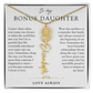 Bonus Daughter Birth Flower Custom Name Necklace | Chosen By Heart