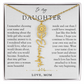 Daughter Birth Flower Custom Name Necklace | Watching You Bloom