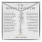 Bonus Daughter Birth Flower Custom Name Necklace | Chosen By Heart
