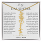 Daughter Birth Flower Custom Name Necklace | Watching You Bloom
