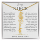 Niece Birth Flower Custom Name Necklace | There's Only One You