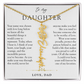 Daughter Birth Flower Custom Name Necklace | Wear Your Name Proudly