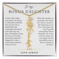 Bonus Daughter Birth Flower Custom Name Necklace | Chosen By Heart