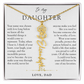 Daughter Birth Flower Custom Name Necklace | Wear Your Name Proudly