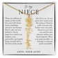 Niece Birth Flower Custom Name Necklace | There's Only One You
