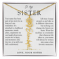 Sister Birth Flower Custom Name Necklace | Your Name is Part of My Story