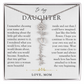 Daughter Birth Flower Custom Name Necklace | Watching You Bloom