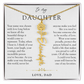 Daughter Birth Flower Custom Name Necklace | Wear Your Name Proudly
