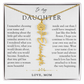 Daughter Birth Flower Custom Name Necklace | Watching You Bloom