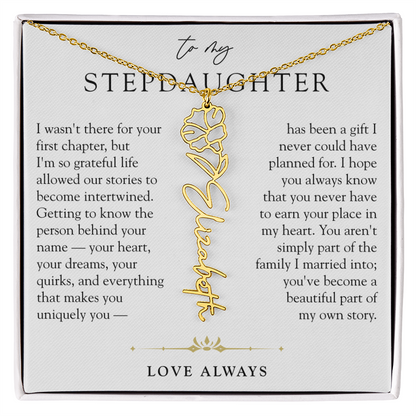 Step Daughter Birth Flower Custom Name Necklace | A Beautiful Part Of My Story