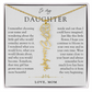 Daughter Birth Flower Custom Name Necklace | Watching You Bloom