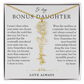 Bonus Daughter Birth Flower Custom Name Necklace | Chosen By Heart