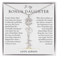 Bonus Daughter Birth Flower Custom Name Necklace | Chosen By Heart