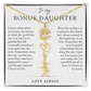 Bonus Daughter Birth Flower Custom Name Necklace | Chosen By Heart