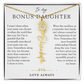 Bonus Daughter Birth Flower Custom Name Necklace | Chosen By Heart